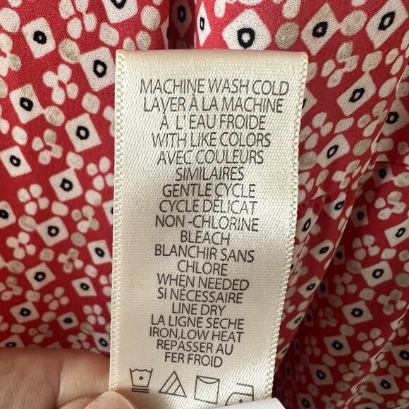 Max Studio Red Floral Prairie Maxi Dress XS Boho Tiered Ruffle Cottagecore - Picture 5 of 7